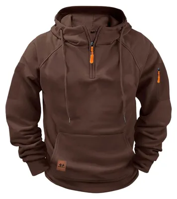 Immagine prodotto di Felpa con cappuccio - Oversize, con zip - Marrone