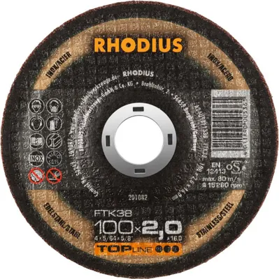 Produktbild von Rhodius Trennscheibe FTK 38 105x2,0x16mm Edelstahl Topline - 201082