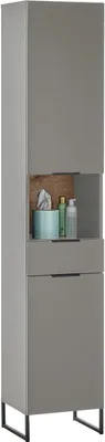 Produktbild von Hochschrank - B 38 cm - 2 Türen - 1 Ablagefach - 1 Schublade - Grau