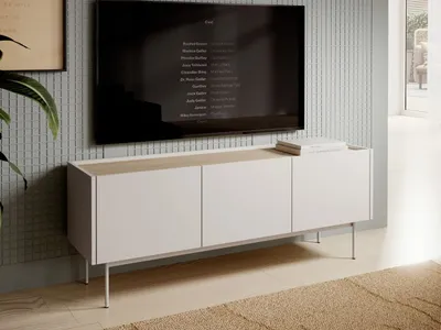 Produktbild von GrainGold TV-Schrank Casino - RTV-Schrank, RTV-Tisch, Lowboard, Wohnwand Modern - TV-Schrank Cremig