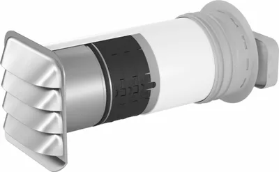 A product shot of a ventilation component.