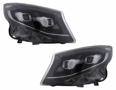Produktbild von Voll-LED-Scheinwerfer für Mercedes V-Klasse W447 2014–2023 Schwarz Halogen-Ersatz.