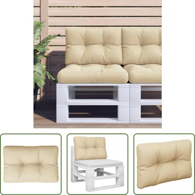 Produktbild von The Living Store Palettenkissen Beige 50x40x12 cm Stoff