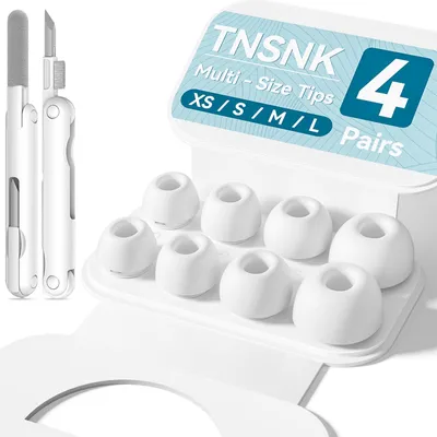 Productafbeelding van Oordopjes voor AirPods Pro, siliconen tips, wit, 4 paar in XS/S/M/L