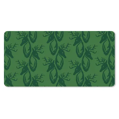 Produktbild von MuchoWow® Mauspad Mousepad Muster - Grün - Hirsche 60x30 cm - Mousepads - Maus Mat - Pad - Mausunterlage - Nachhaltig