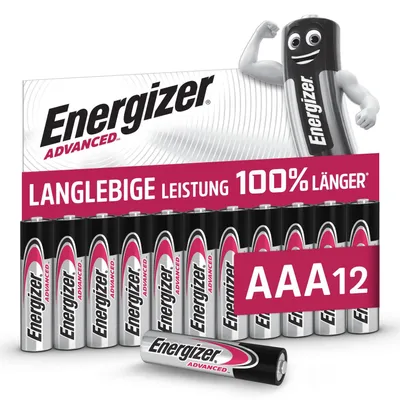 Produktbild von Energizer Advanced - AAA Batterien (12 Stück) - 1,5V Alkali-Batterien