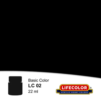 Image de Noir mat 22 ml   Peinture acrylique Lifecolor