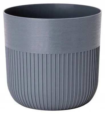 Obrázok produktu pre Kvetináč Luca Petit, 19 cm, antracitová farba, vyrobený z plastu