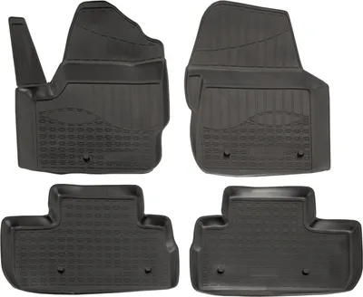 Image de Tapis De Sol En Caoutchouc TPE Pour Land Rover Freelander 2 2006-2016 4pcs, Système de Fixation Bord Haut Noir Antidérapant Toutes Saisons