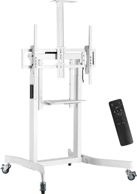 Produktbild von myWall HP 115 motorisierterTV-Ständer Standfuß für Flachbildschirm LED Plasma höhenverstellbar mit Fernbedienung 55-100 Zoll (140-254 cm, bis 120 kg) VESA Standard, weiß
