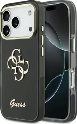 Image de Étui Guess Iml 4G Script Metal pour iPhone 17 Pro Noir