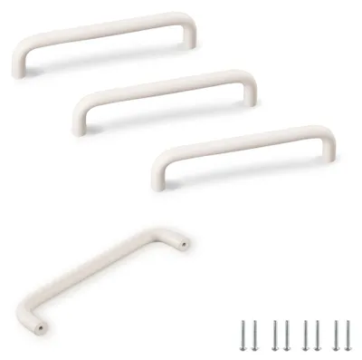Productafbeelding van Deurklinkset, 4 stuks - Wit, boorgat afstand 128 mm