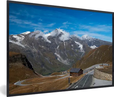 Produktbild von MuchoWow® MuchoWow® Gerahmtes Poster Die Großglockner Hochalpenstraße mit den Berggipfeln in Österreich 60x40 cm - Poster mit zchwarzem Bilderrahmen - Printing - Wanddeko Schlafzimmer