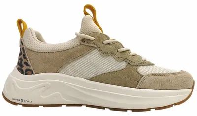 Imagen del producto de Zapatos deportivos para mujer de la marca Salamander, tipo mocasín con cordones, color beige, para uso casual