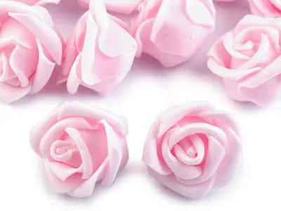 10 x Deko Rose / Rosenblüte / Rosenkopf 4cm, rosa