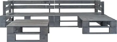 Obrázek produktu pro vidaXL 4dílná zahradní sedací souprava Pallet Wood Grey