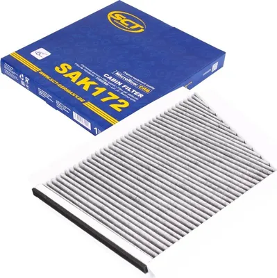 Produktbild von Aktivkohle Luftfilter für Innenraumluft, 310 mm Länge, 255 mm Breite, 34 mm Höhe