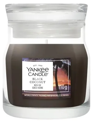 Obrázek produktu pro Svíčka Yankee Candle Black Coconut, vosková, kulatá, hnědá, 1 kus