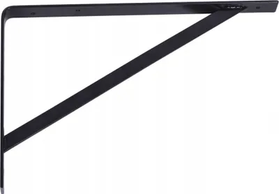 Produktbild von Schwarze Regalstütze, Regalträger, Wandregalthalter, Winkelhalterung 30x400x280 mm