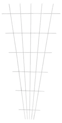 Produktbild von Rosenspalier weiß 150 x 75 cm, Rankhilfe für Rosen und Kletterpflanzen, 6 Sprossen