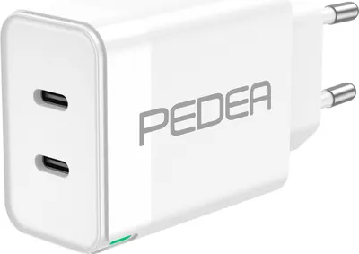 Produktbild von PEDEA Schnellladegerät Dual PD 40 Watt USB Typ C/C, weiß (60040104)