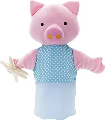Produktbild von Eurekakids Blaue Schweinepuppe Rosa Rosa One Size