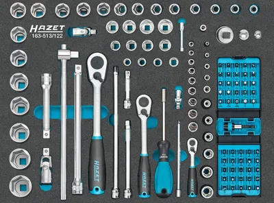 Produktbild von Werkzeugmodul 3/3 Steckschlüssel 163-513/122 Hazet | 4000896214990