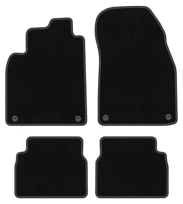 Zdjęcie produktu dla Dywaniki samochodowe welurowe BASIC do: Saab 9-3 II Y3SF (2002-2014, kombi, sedan) czarne, z mocowaniami