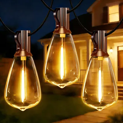 Productafbeelding van LED-lichtsnoer voor buiten, 20M met afstandsbediening en timer, warm wit
