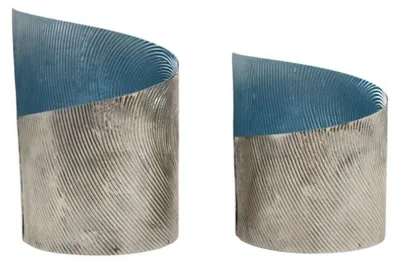 Immagine prodotto di Altre marche Portacandele 2 pezzi Savy Blue/Metallo