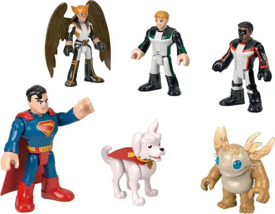 Produktbild von Fisher-Price Imaginext Superman Actionfigur Multipack mit 16 cm großen Sammelfiguren, 3 Jahr(e), Mehrfarbig, Kunststoff