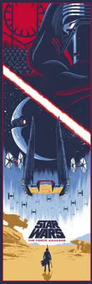 Produktbild von Star Wars - Türposter - Episode 7 - Kylo Ren + 2 St Posterleisten Holz 61 cm natur