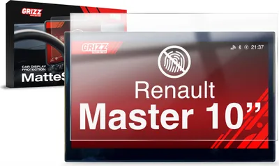 Produktbild von Matte Autodisplayfolie für Renault Master 10" (2025-2026), Grizz Protector
