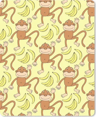 Produktbild von MuchoWow® Mauspad Mousepad Muster - Affe - Banane 30x40 cm - Mousepads - Maus Mat - Pad - Mausunterlage - Mausmatten