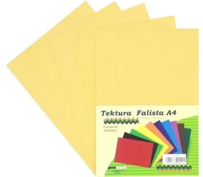 Produktbild von Tektura A4 falista cytrynowa 5szt