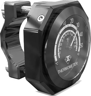 Obrázek produktu pro Analogový teploměr na řídítka motocyklu s držákem na řídítka # černá LK2