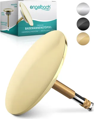 Produktbild von Engelbach® Badewannenstöpsel mit Universaler Passform - Doppel Dichtung, Gold