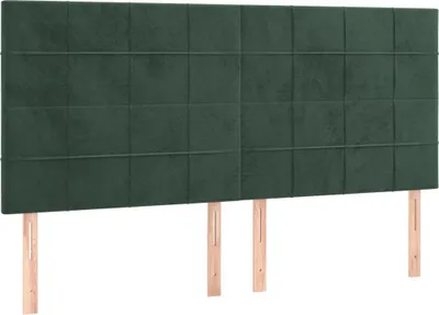 Produktbild von vidaXL Kopfteil Dunkelgrün 160x5x118/128 cm Samt