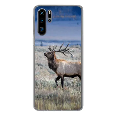 Produktbild von MuchoWow® Handyhülle Schutzhülle Hülle für Huawei P30 Pro Hirsche - Elche - Gras Silikon Softcase Handy Hülle - Schutzdeckel