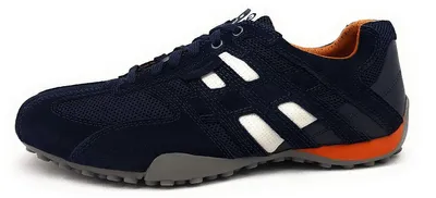 Image de Chaussures Geox pour homme, modèle "Snake", lacets, sneakers, couleur bleu, style décontracté