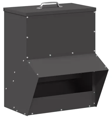 Image de Distributeur de nourriture pour poulets - Distributeur de nourriture pour volailles - Tissu - 20 x 25 x 35 cm - Vert armée