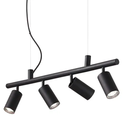 Image de Lustre Moderne Dynamite Métal Noir 4 Lumières Gu10 7W 3000K Lumière Chaude