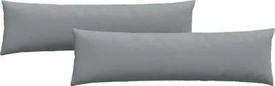 Image de vidaXL Coussin de canapé 2 pcs gris clair 145 x 40 cm Tissu