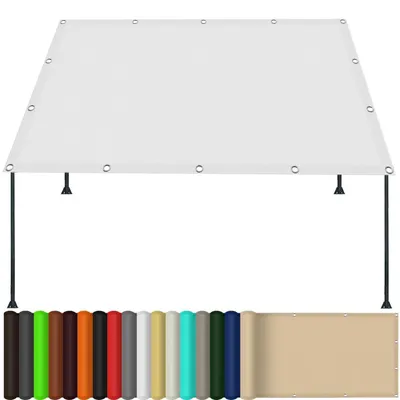 Immagine prodotto di Tenda da sole 90 x 560 cm, colore bianco, idrorepellente, protezione UV del 98%