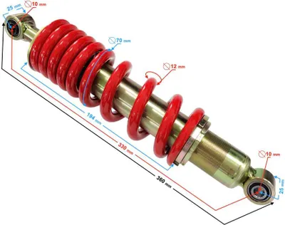 Obrázek produktu pro Zadní tlumič Moretti pro GT 125, 360 mm