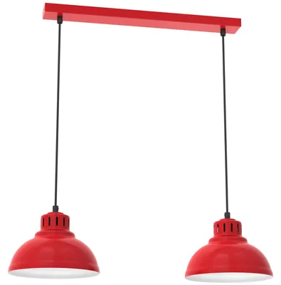 Productafbeelding van Rode, dubbele hanglamp voor railsysteem SVEN 9226 Luminex