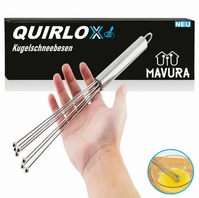 Produktbild von QUIRLOX Schneebesen Rührbesen Kugeln Schlagbesen Quirlbesen Spiralbesen Edelstahl