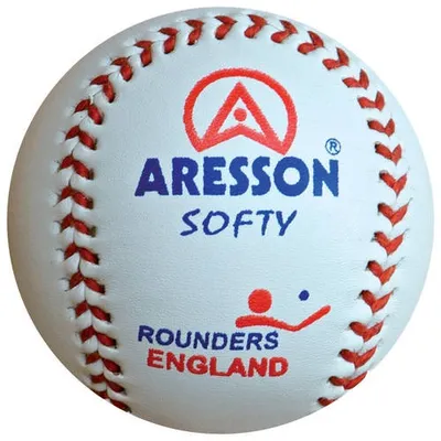 Obrázek produktu pro rounders Míč Softy19 cm kožený bílý