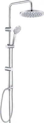 Produktbild von Edelstahl Duschsystem ohne Armatur, Regendusche Duschset Wassersparend mit Kopfbrause ABS 20 cm Chrom