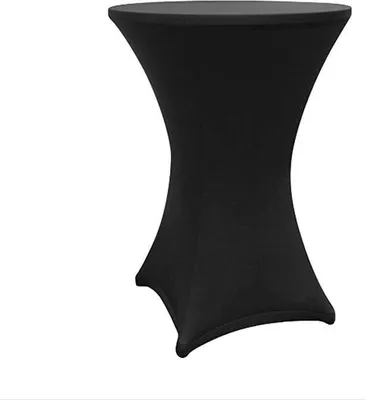 Produktbild von Lumaland hochwertige Stehtischhusse Tisch Bezug Husse pflegeleicht abwischbar stretch schnelltrocknend Ø 80-85cm Beige